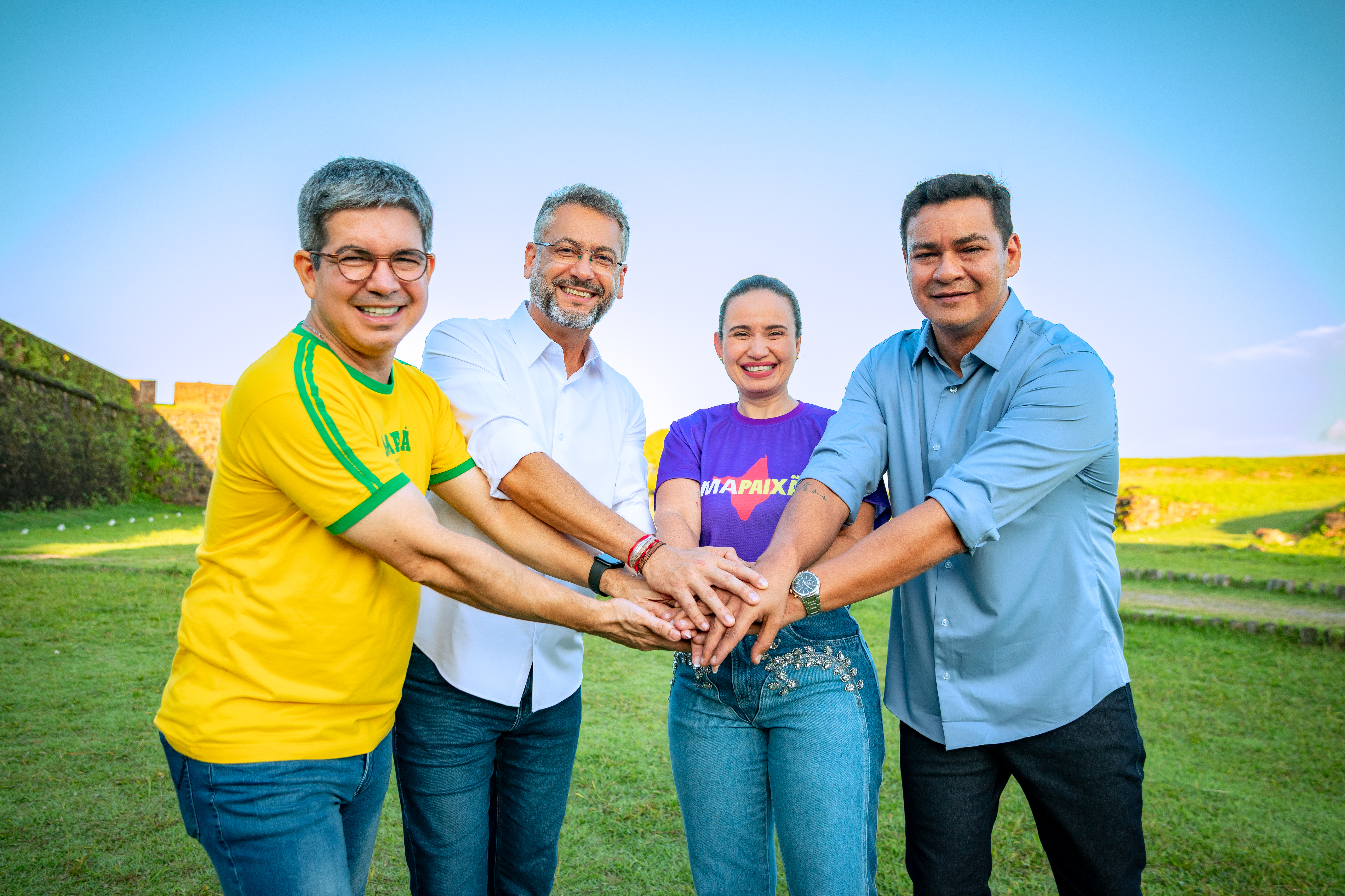 Governador Clécio anuncia chapa completa com Teles, Randolfe e Alliny