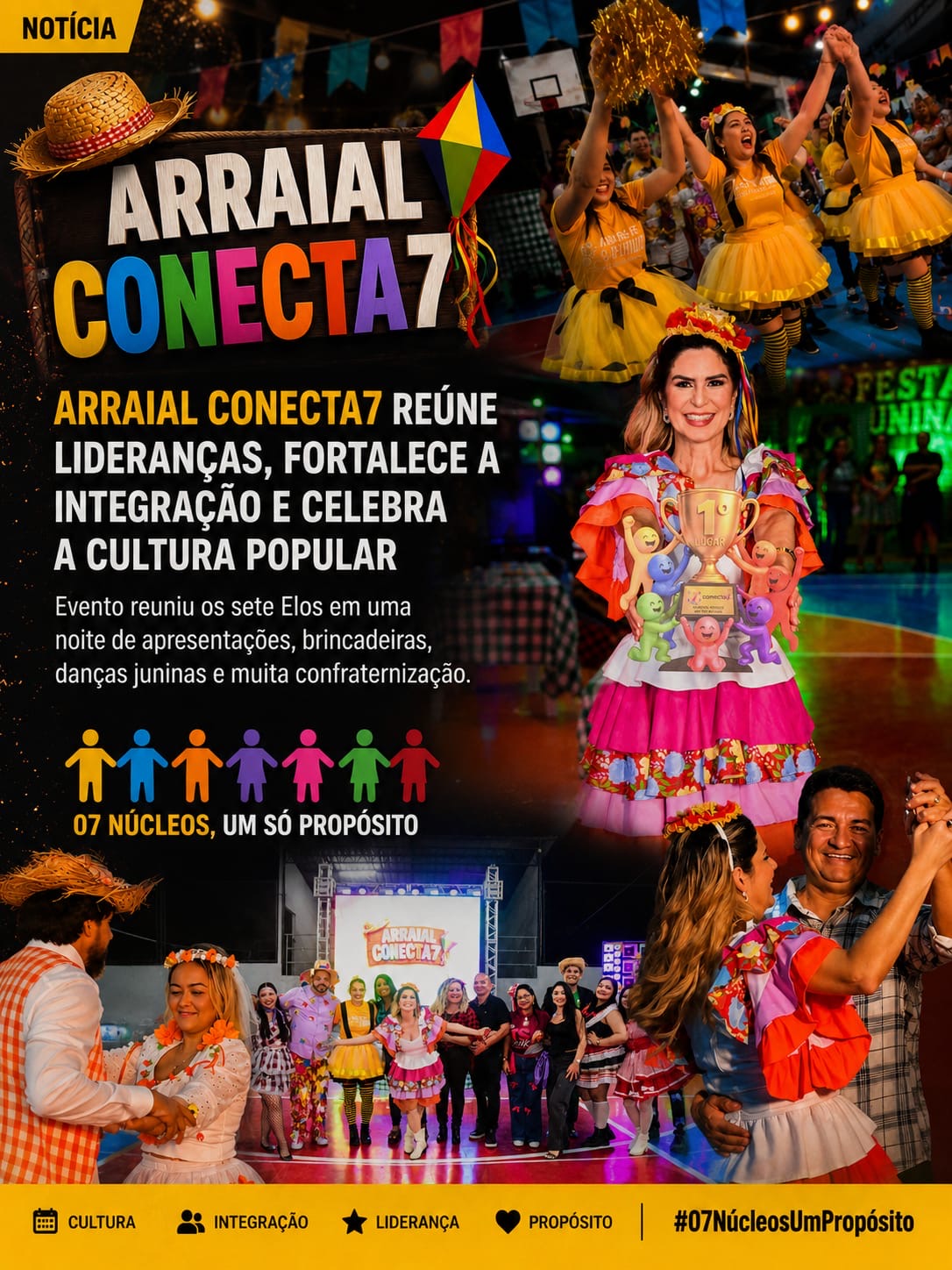Arraial Conecta7 reúne lideranças, fortalece a integração e celebra a cultura popular